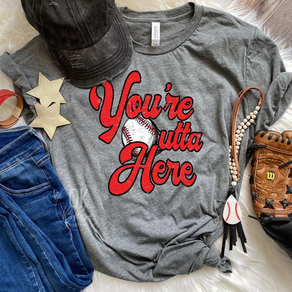 Baseball Shirt - Softball Tee - You're Outta Here - Toddler Youth Adul – OK  Babe Customs